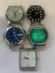 1084. 腕時計 SEIKO セイコーまとめ5個セット 本体のみ 7820-5340/6030-6010/0703-5000/5606-7000/7S36-00A0/動作未確認現状ジャンク品