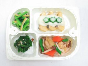 ★【直接引取不可】 食品サンプル ディスプレイ 弁当 おかずセット おかず はす蒸し ほうれん草 筑前煮 見本品 料理模型 飲食店 置物