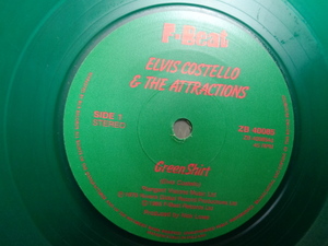 ELVIS COSTELLO & THE ATTRACTIONS/GREEN SHIRT★シングル　グリーンレコード