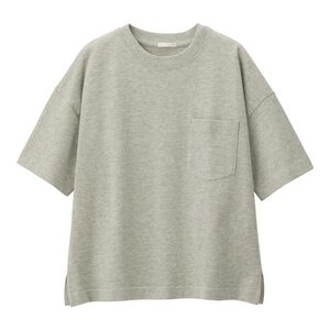 GUヘビーウェイトT(5分袖)　グレー　GRAY　Lサイズ