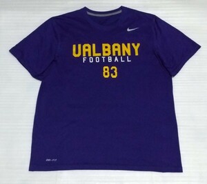 ☆THE NIKE TEE ナイキ BETTER WORLD.COM 半袖TシャツLサイズ スポーツ ウェア フアッションDRI-FITティーGLAYグレイ紫色FOOTBALL83UALBANY