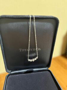 美品　 TIFFANY Co ティファニー ネックレス ペンダント　ティファニー ジャズ グラジュエイテッド 5Pダイヤ レディース Pt950プラチナ 