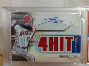 【世界10枚限定】 大谷翔平 直筆サインカード topps luminaries auto 1/10 ファーストナンバー サイクルヒット jersey patch エンゼルス