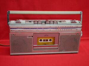 ♪昭和レトロ Victor ビクターRC-S5 FM/AM アンティーク 可愛いおしゃれな ステレオ ラジオカセットレコーダー【訳あり品 】♪