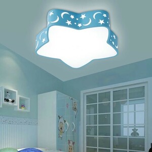 大特価　LEDシーリングライト 照明器具 リビング 子供屋 店舗 天井照明 星形 青 オシャレ