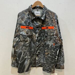 WTAPS ダブルタップス 241CWDT-SHM03 24ss RIPSTOP SHIRT JACKET リップストップ シャツ ジャケット 総柄 ブラック サイズ03 696740