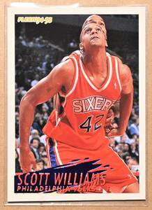 SCOTT WILLIAMS (スコットウィリアムズ) 1995 FLEER トレーディングカード 【NBA フィラデルフィア シクサーズ 76ers】 