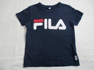 BD906【FILA・フィラ】プリント　半袖　Tシャツ　男児　濃青　100