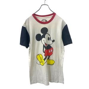 Disney 半袖 キャラクター Tシャツ M サイズ ミッキー ホワイト系 古着卸 アメリカ仕入 t2409-3637