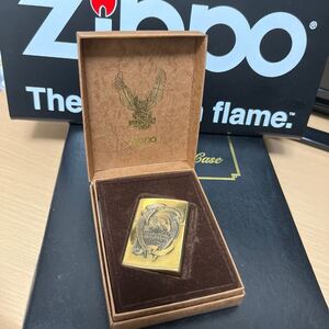 ZIPPO ジッポー HARLEY DAVIDSON ハーレーダビッドソン SOLID BRASS EAGLE METAL ソリッドブラス イーグルメタル貼り 1995年製 未使用 