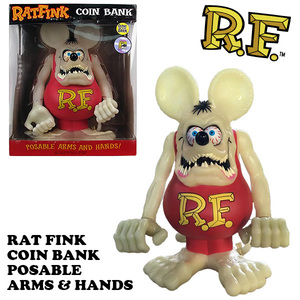 FUNKO完全正規 ファンコ POSABLE ARMS & HANDS ラットフィンク グローインザダーク 蓄光 コインバンク 巨大フィギュア 貯金箱 RatFink