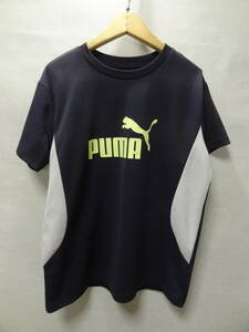 全国送料無料 プーマ PUMA 子供服キッズ男&女の子 ポリエステル100%素材 サッカー等 スポーツ 半袖 紺色 ゲームTシャツ 160