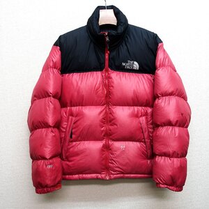 THE NORTH FACE ノースフェイス ヌプシ ダウンジャケット 700FP メンズ Mサイズ 正規品 レッド D8407