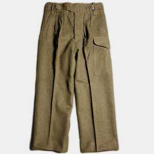 NOS! 50s イギリス軍 バトルドレス ウール パンツ BRITISH ARMY BATTLE DRESS WOOL PANTS ブリティッシュアーミー デッド DEAD STOCK SIZE9