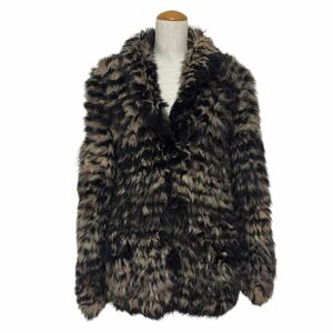 最高級　Foxey Fur boutique フォクシー　毛皮　リアルファー　レディース　コート　ジャケット　 ハーフコート ブラウン