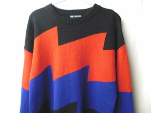 80s90s ビンテージ ISSEY MIYAKE イッセイミヤケ ニット セーター 幾何学模様 M