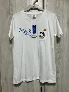 ディズニー　Tシャツ　ミッキーマウス　レディース　Lサイズ　薄手　新品