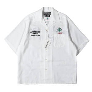 新品 WACKO MARIA ワコマリア シャツ サイズ:M 24SS 舐達麻 HIGH TIMES オープンカラー 半袖シャツ 50S OPEN COLLAR SHIRT ホワイト