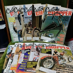 カスタムチョッパー誌 custom chopper1975年の全号 年式相応の痛みはあります ハーレー　トライアンフ