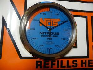 NOS NITROUS ナイトロ ニトロ タンク ボトル ボンベ プレシャーゲージ メーター型 壁掛 大型時計 ワイルドスピード スナップオン 限定 非売