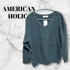 AMERICAN HOLIC 新品未使用 タグ付き ニット Vネック Fサイズ