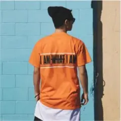 IAMWHATIAM ロゴTシャツ　オレンジ