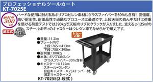 プロフェショナルツールカート2段 (KT-7025E)