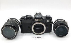 【z30034】NIKON 一眼レフ フィルムカメラ NIKKOR 24㎜ F1:2.8・Zoom NIKKOR 43~86㎜ 1:3.5 レンズ マニュアルフォーカス 格安スタート