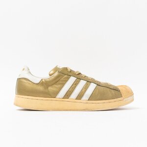 【1円スタート】 adidas アディダス 665780 SUPERSTAR スーパースター ゴールド レザー メンズ スニーカー US9 27cm