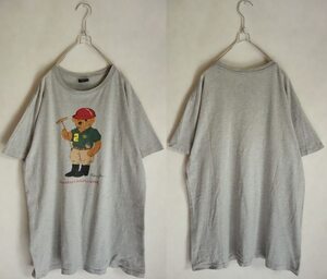 ポロベアー Tシャツ L☆ポロ競技ベアー☆MADE IN USA 90年代ビッグシルエット