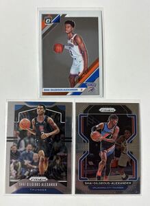 3枚セット panini prizm donruss optic shai gilgeous alexander thunder