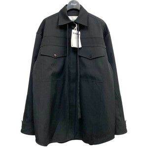 JIL SANDER 22AW J02DL0007オーバーサイズリボン比翼ブラウス シャツジャケット 8069000105285