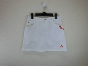 【感謝セール】【美品】le coq sportif(ルコックスポルティフ) スカート 白 レディース 9 ゴルフウェア 2011-0261 中古