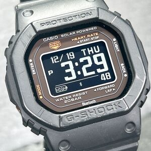 美品 CASIO カシオ G-SHOCK ジーショック G-SQUAD 腕時計 DW-H5600-1JR クオーツ デジタル スクエア ブラック Bluetooth搭載 動作確認済み