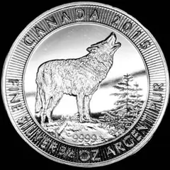 e194 オオカミ　狼　エリザベス2世紀　美品　貿易銀　銀貨　２ドル　貨幣