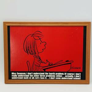 ピーナッツ 『 ペパーミント・パティ 』 1971’ｓ ビンテージ フレーム 付 ポスター 当時物 額付 アンティーク スヌーピー