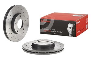 brembo Xtraブレーキローター 左右セット 09.A870.1X スバル レガシィ アウトバック BPE 04/05～09/06 フロント