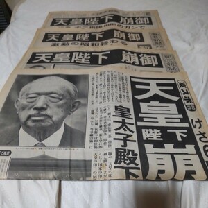 昭和最後の新聞 平成最初の新聞 １１冊セット 昭和64年1月7日夕刊4冊 平成元年1月8日朝刊7冊 歴史資料 東スポと聖教新聞は貴重かも？