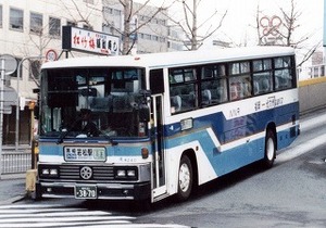 【 バス写真 Lサイズ 】 西鉄 懐かしのS型1987年式 ■ 8240福岡22か3870