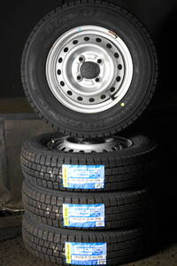 ★新品 145/80R12 80/78N LT DUNLOP WINTER MAXX SV01 スタッドレス 2024年製 スズキ純正ホイール ダンロップ 軽トラックキャリーエブリィ