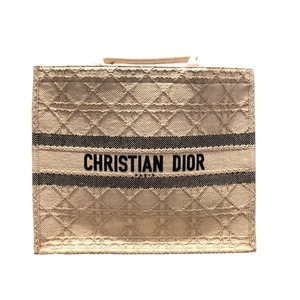 クリスチャン・ディオール Christian Dior ブックトートラージ M1296ZSQD_M973 ナチュラル ラフィア トートバッグ レディース 中古