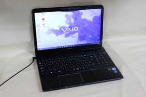 中古ノートパソコン SONY VAIO SVE1511AGJB Windows10 COREi5 4GB 320GB 15.5inchワイド HD テンキー Bluetooth・カメラ内蔵 OS有 代引き可