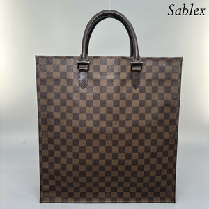 1円【未使用】LOUIS VUITTON ルイヴィトン N51140 ダミエ サックプラ トート ハンドバッグ レディース ブラウン系 大人気 お洒落