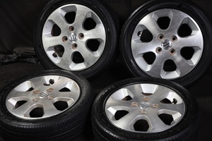 ★バリ山 165/55R14 スズキ純正アルミ 国産YOKOHAMA 4本SET キャリーMRワゴンRアルトラパンセルボパレットMAXネイキッドミラムーヴ 