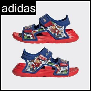 送料無料 G② 新品 adidas アディダス GY5533 マーベル スーパーヒーロー コラボ スパイダーマン スポーツ サンダル カラフル 13.0cm ④