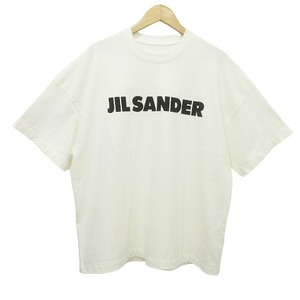 ジルサンダー 美品 23SS Tシャツ トップス カットソー ロゴプリント 半袖 イタリア製 J21GC0001 J45047 M 白 メンズ