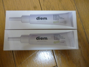 新品　diem ディエム ホワイトニングペースト スペアミント＆ペパーミント 15ｇ×2