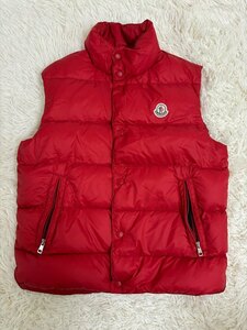 １円～　T　80　MONCLER モンクレール　ダウンベスト　ダウン　サイズ2　ベスト　レッド　日本代理店表記有