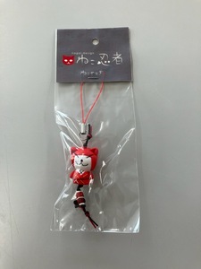 （みな・みな）ハンドメイド　樹脂粘土　ストラップ　ねこ忍者