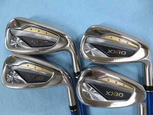 【中古】ダンロップ　2024　XXIO-13　ネイビー　アイアン　計4本（７、８，９，Pw）【R】MP1300カーボンシャフト